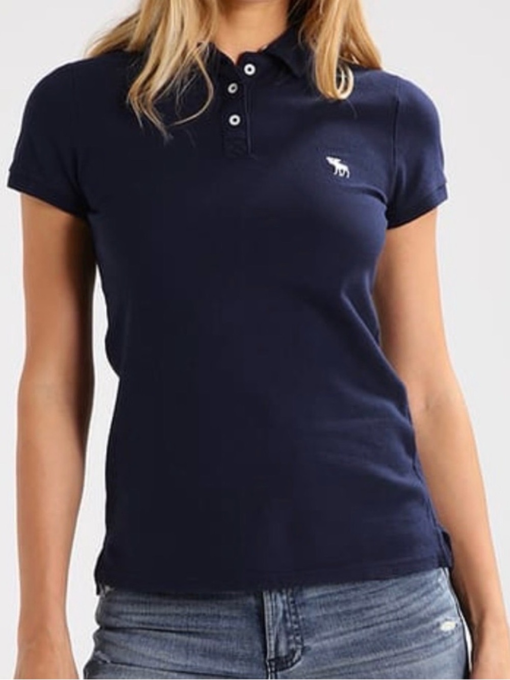 abercrombie kids Navy Short Sleeve Polo Top